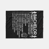 Trouwen Bruidegom Grappige Bachelor Checklijst Par Fleece Deken (Voorkant (Horizontaal))