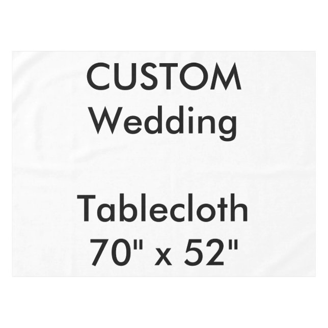 Trouwen Custom tafelkleed 70 "x 52" (Voorkant (Horizontaal))