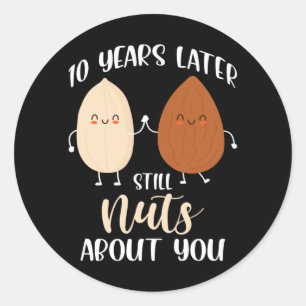 Trouwen Dag 10 Jaar Later Gek Op Ronde Sticker
