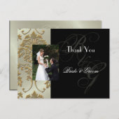 Trouwen Dank u briefkaarten plaats uw foto (Voorkant / Achterkant)