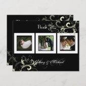 Trouwen Dank u briefkaarten plaats uw foto's (Voorkant / Achterkant)