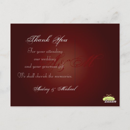 Trouwen Dank u briefkaarten plaats uw foto's (Achterkant)