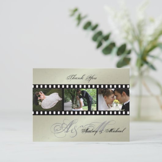 Trouwen Dank u briefkaarten plaats uw foto's (Staand voorkant)