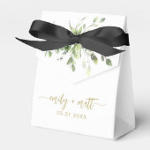 Trouwen Dank u moderne eucalyptus gunstboxen Bedankdoosjes (Voorkant Zijde)