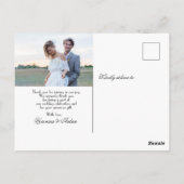 Trouwen  danspaar Dank u Briefkaart (Achterkant)