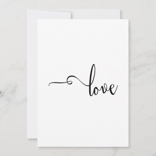 Trouwen en Samenhouden Calligraphy Ontvangst Allee Kaart (Achterkant)