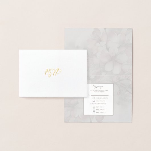 Trouwen Folie Cherry Blossom RSVP Card Folie Kaarten (Display)