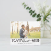 trouwen | Het Briefkaart Datum foto opslaan (Staand voorkant)