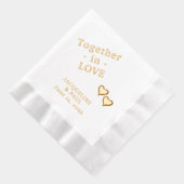 Trouwen in liefdesnamen folie servetten (Rechts)