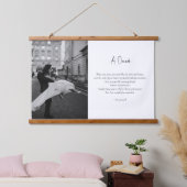 Trouwen Jubileum Custom Photo Love Poem Hangend Wandkleed (Slaapkamer)