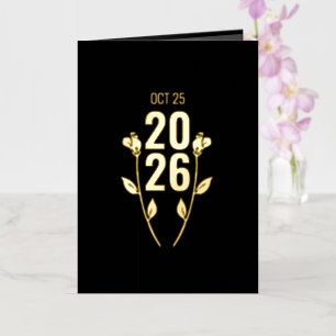 Trouwen Jubileum Gevouwen Folie Fotokaart Wenskaart