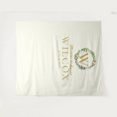 Trouwen Logo Monogram bruiloft fotocabine Wandkleed (Voorkant (horizontaal))