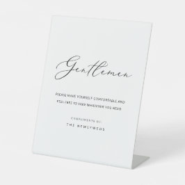 Trouwen Mannen Gents Badkamermand Reclamebord Met Voetstuk