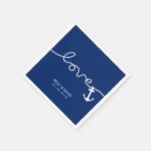 Trouwen met anker Zeevaart 'Tying the Knot' Servet (Hoek)