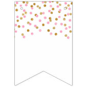 Trouwen met Banner Pink Gold Confetti (Eerste vlag)