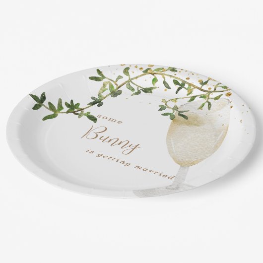 Trouwen met champagne papieren bordje (Gekanteld)