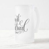 Trouwen met Frosted Glass Beer Mok (Voorkant rechts)