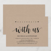 Trouwen met ons, vier het met ons Uitnodigingen (Voorkant / Achterkant)