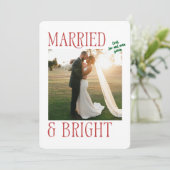 Trouwen met Pas getrouwd kerst Kaart (Staand voorkant)