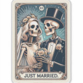 Trouwen met Tarot Kaart Sticker (Voorkant)
