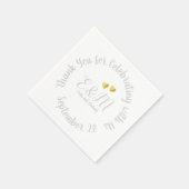 Trouwen Modern Circular Romantisch Servet (Hoek)