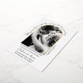 Trouwen Modern Script Arch Trim Foto Echt Folie Uitnodiging (Gedraaid)