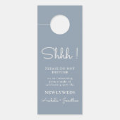 Trouwen niet storen stoffig blauw (Voorkant)