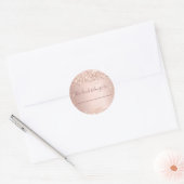 Trouwen roos goud deze drink behoort tot ronde sticker (Envelop)