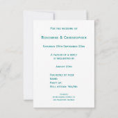 Trouwen RSVP Blauwgroen gekleurde vlinders hart (Achterkant)