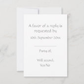 Trouwen RSVP Kaart Zilveren Libellen Hart (Achterkant)