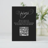 Trouwen RSVP QR Code Zwart-wit (Staand voorkant)