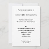 Trouwen Save The Date Bruidegom (Achterkant)