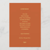 Trouwen Terracotta Gold Flat Programma (Achterkant)