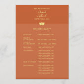 Trouwen Terracotta Gold Flat Programma (Voorkant)