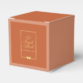 Trouwen Terracotta Goud Bedankdoosjes (Voorkant Zijde)