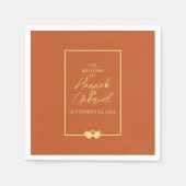 Trouwen Terracotta Goud Servet (Voorkant)