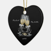 Trouwen Toast ons eerste kerst Ornament (Links)