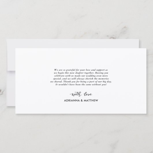 Trouwen Vijf foto's Liefde en Bedankt Script (Achterkant)