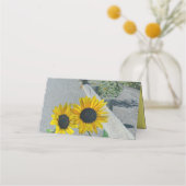 Trouwen zonnebloemen samen westerne bergweg (Achterkant)