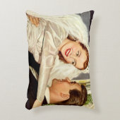 Trouwende bruid en bruidegom accent kussen (Voorkant(Verticaal))