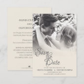 Trouwende stel zoenen in monochrome kaart (Voorkant / Achterkant)