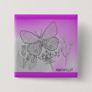 Trouwens, ik hou van je! — OBTWILY-toets Vierkante Button 5,1 Cm