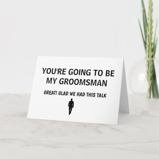 TROUWER MAN TROUWKAART BEDANKKAART (Voorkant)