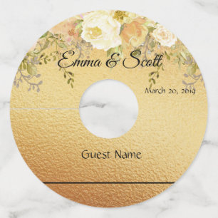 Trouwerij Gouden Bloem Marker Wijn Glas Labels