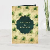 Trouwerij met QR-code en veren van groene pauw uit (Voorkant)