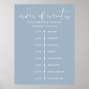 Trouwerij Volgorde van Gebeurtenissen Tijdschema B Poster