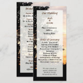 Trouwerogram met silhouet van bomen programma (Voorkant / Achterkant)