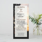 Trouwerogram met silhouet van bomen programma (Staand voorkant)