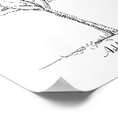 Trouwerprent Boom Bruiloft Poster (Hoek)