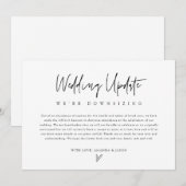 Trouwfeest Afslanken, Moderne Trouwfeest Veranderi Aankondiging (Voorkant / Achterkant)